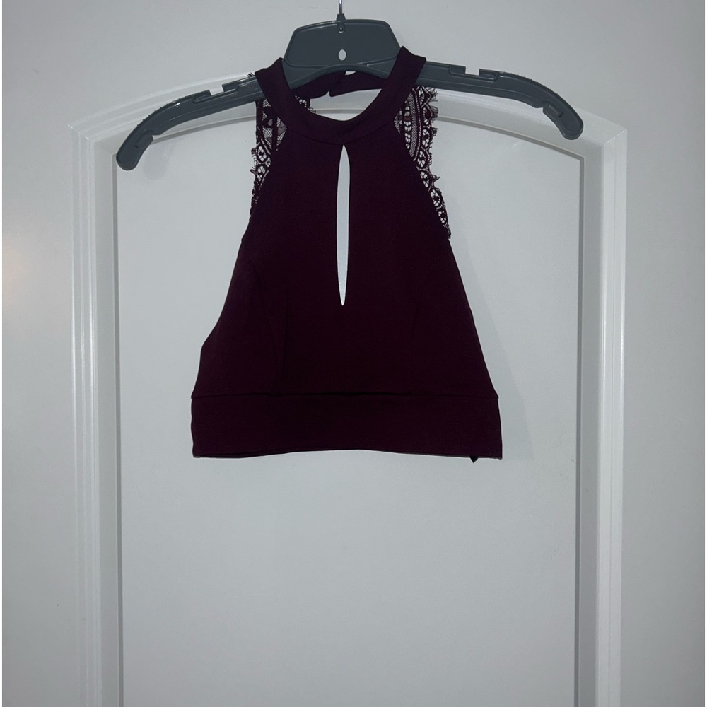 Lulus two piece set, size small, purple red color
